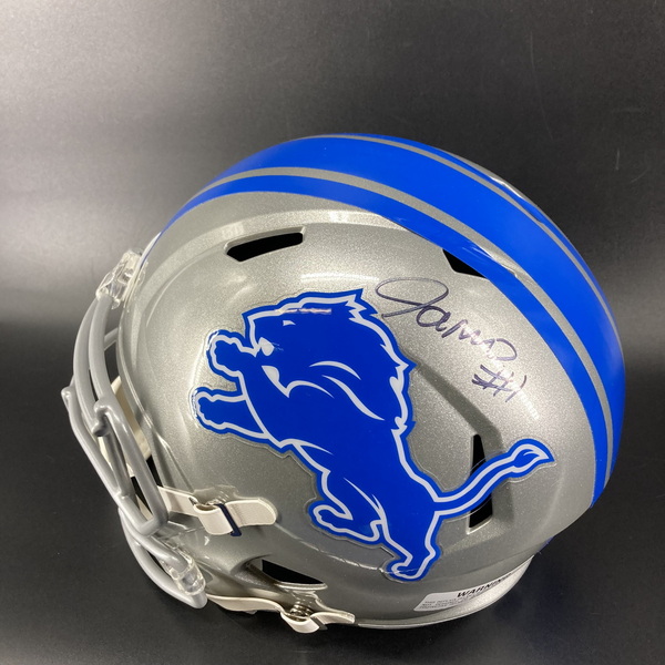 Lions - Jameson Williams Signed Replica Speed Helmet