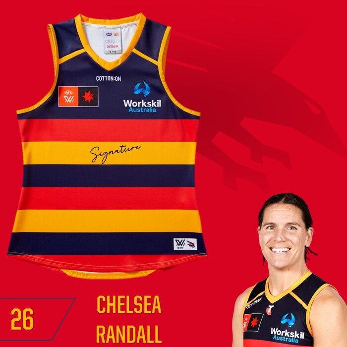 Chelsea Randall #26 Adelaide Crows 2025 Home Guernsey