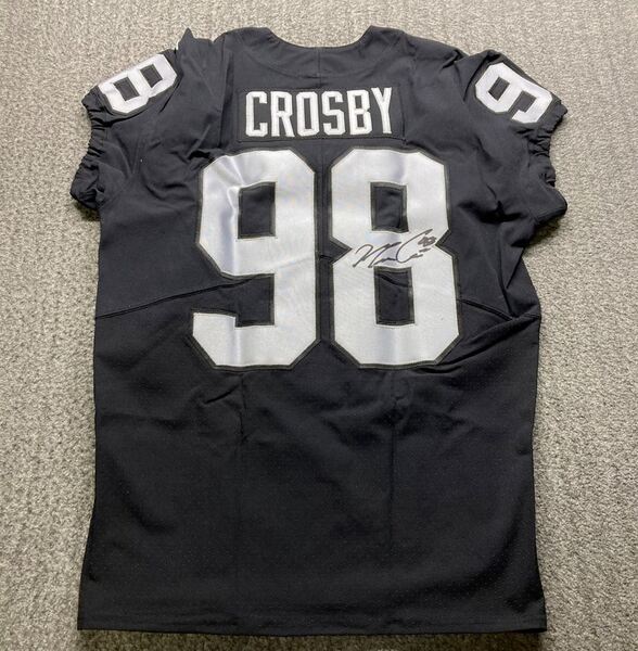 NFL - Raiders Maxx Crosby Signed Authentic Jersey Size 46