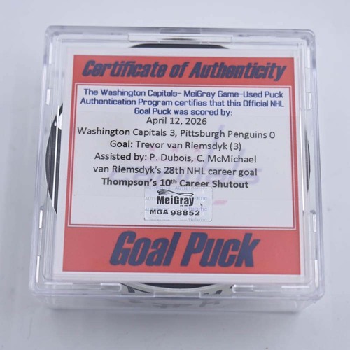 Image of van Riemsdyk, Trevor - Washington Capitals - April 12, 2026 vs. Pittsburgh Penguins (Capitals Logo)
