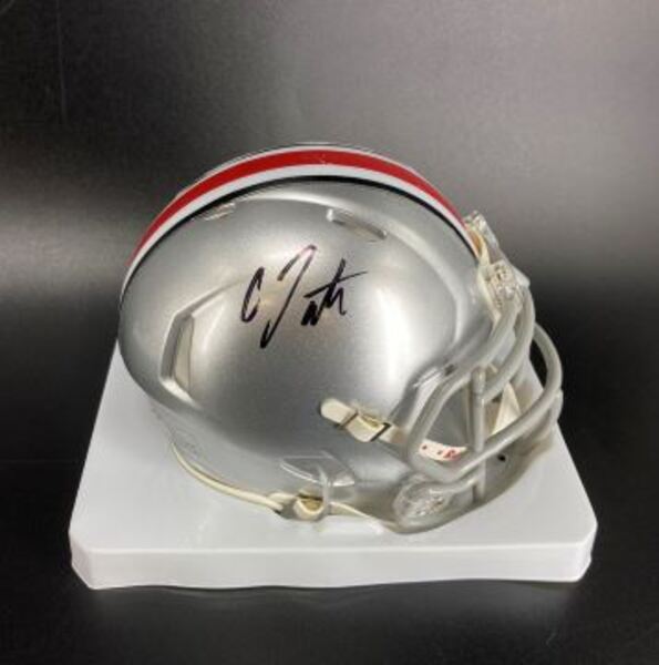 NFL - Ohio State Carnell Tate Signed Mini Helmet