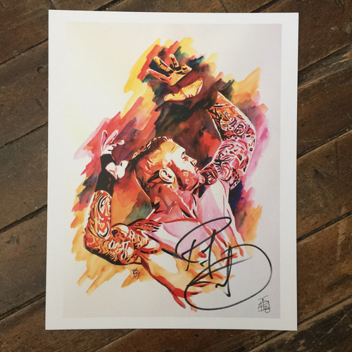 Randy Orton SIGNED 11 x 14 Rob Schamberger Print