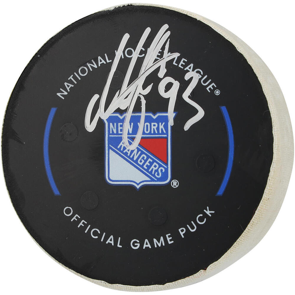 Mika Zibanejad New York Rangers Autographed Game-Used Puck vs. New Jersey Devils on March 11, 2024