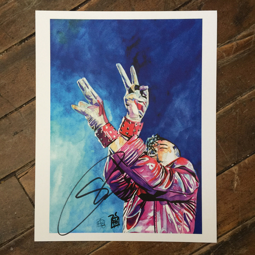 Shinsuke Nakamura SIGNED 11 x 14 Rob Schamberger Print