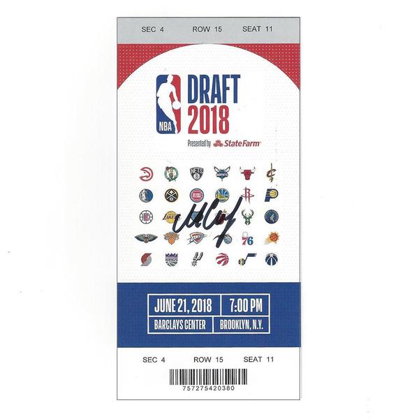 Image of Sviatoslav Mykhailiuk - Detroit Pistons - 2018 NBA Draft - Autographed Draft Ticket