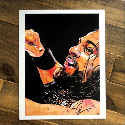 Seth Rollins SIGNED 11 x 14 Rob Schamberger Print