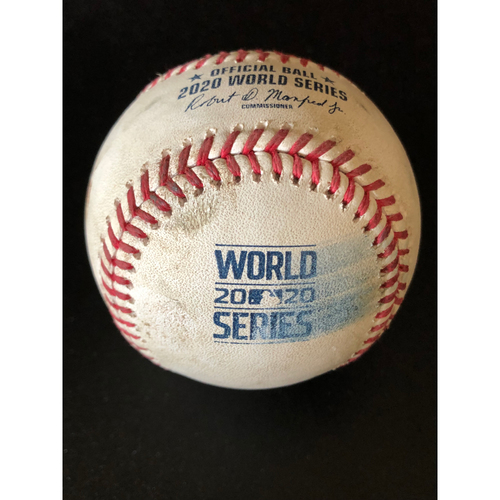 Game-Used Baseball - 2020 World Series - Los Angeles Dodgers vs. Tampa Bay Rays - Game 3 - Pitcher: Walker Buehler, Batters: Ji-Man Choi (Strike Out), Manuel Margot (Strike Out), Joey Wendle (Foul) - Bot 2