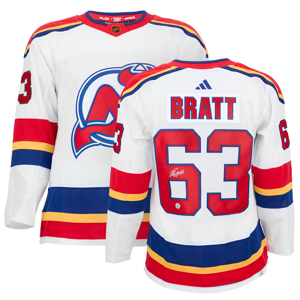 Jesper Bratt Signed New Jersey Devils Reverse Retro 2.0 adidas Jersey