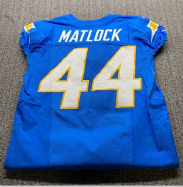Sao Paulo Game - Chargers Scott Matlock Game Worn Jersey (9/05/2025) Siz...