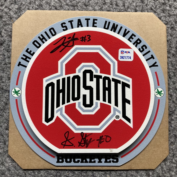 NFL - Ohio State Multi-Sign 3D Metal Wall Art (8x8) Signed by Sonny Styl...