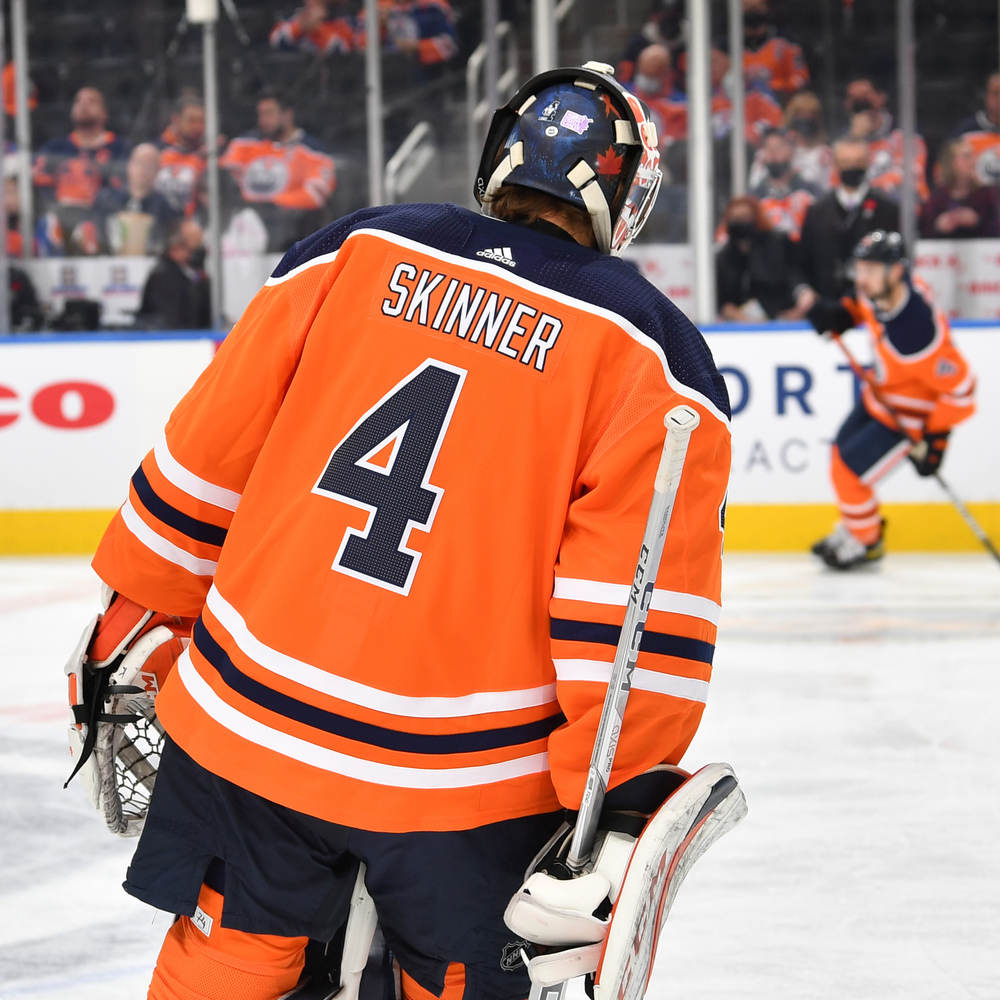 Stuart Skinner Autographed Kevin Lowe Jersey Retirement Night