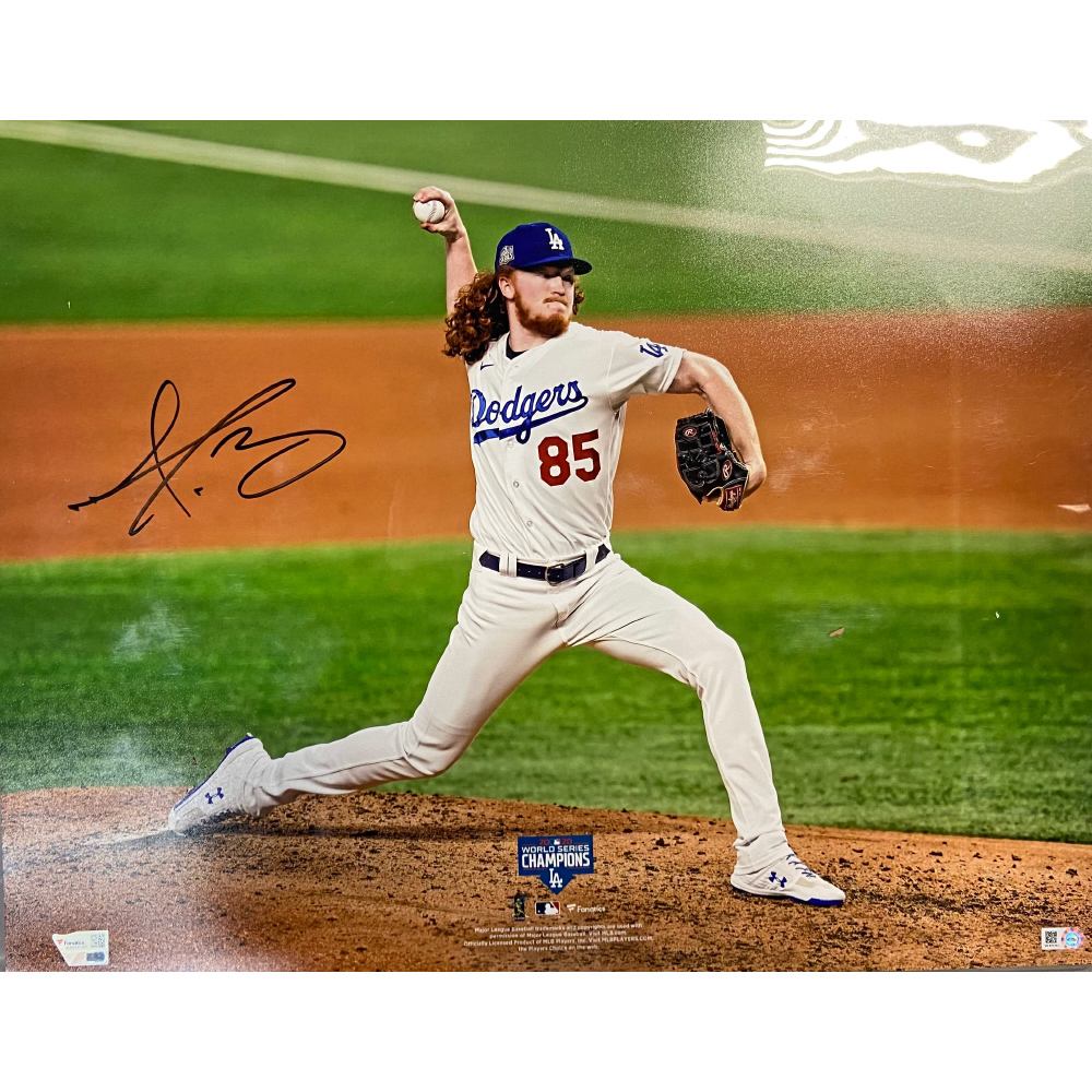 Dustin may bowman ドジャース　ダスティン　メイauto サイン Dustin May Autographed Dodgers 2020 WS 16x20 Photo | MLB