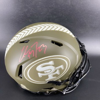NFL - 49ers Christian McCaffery Signed Authentic STS Speed Helmet