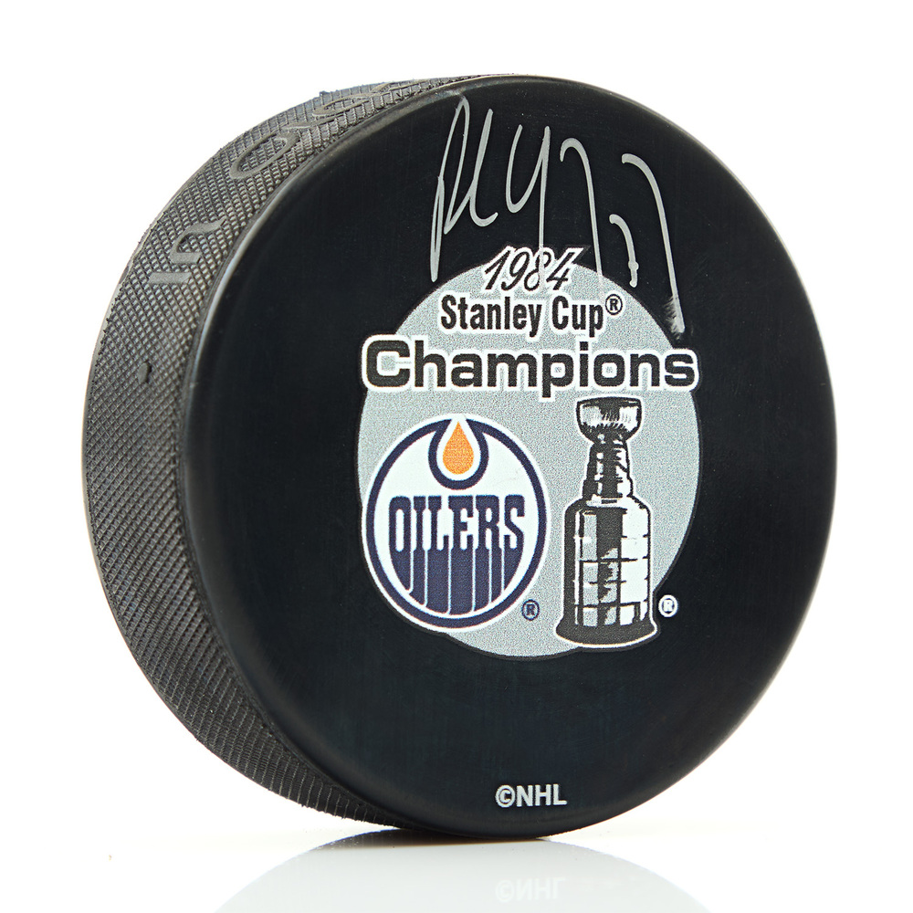 Paul Coffey Autographed Edmonton Oilers 1984 Stanley Cup Puck