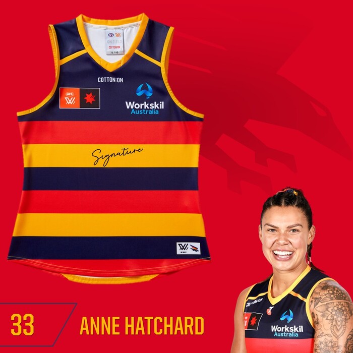 Photo of Anne Hatchard #33 Adelaide Crows 2025 Home Guernsey