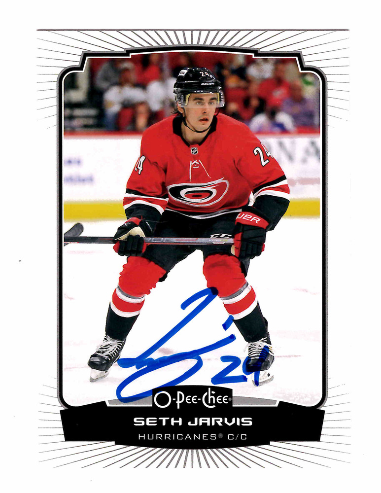 Seth Jarvis Autographed #116 2022-23 O-Pee-Chee Hockey Card