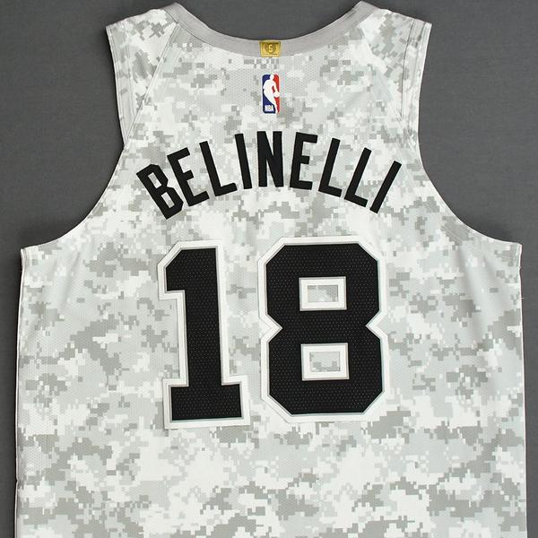 Marco Belinelli San Antonio Spurs 201819 Season GameWorn Gray Earned Edition Jersey Marco Belinelli San Antonio Spurs 201819 Season GameWorn Gray Earned Edition Jersey