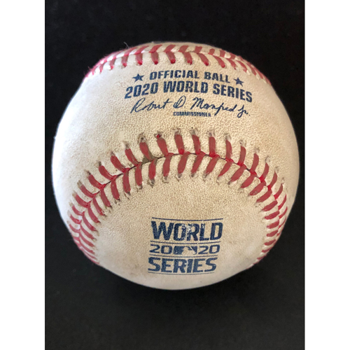 Game-Used Baseball - 2020 World Series - Los Angeles Dodgers vs. Tampa Bay Rays - Game 3 - Pitcher: Charlie Morton, Batter: Mookie Betts (RBI Single) - Top 4