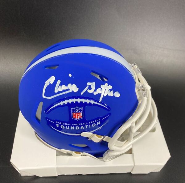HOF - Oilers Elvin Bethea Signed NFL Foundation Mini Helmet