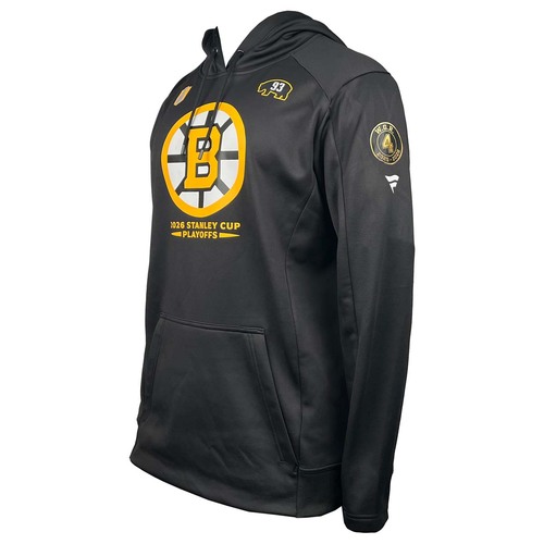 Photo of Team-Issued 2026 Playoffs Player-Worn Fanatics Bruins Hoodie - Fraser Minten