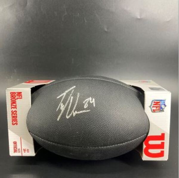 NFL - Colts Tyler Warren Signed Black Composite Silver Series Football