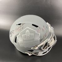 HOF - Oilers Multi Signed Replica Slate Helmet Signed by Warren Moon, Ea...