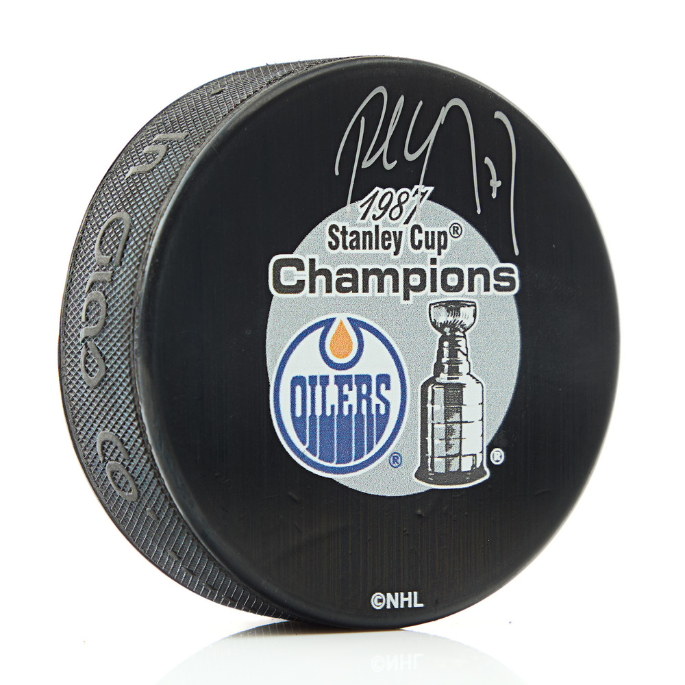 Paul Coffey Signed Edmonton Oilers 1987 Stanley Cup Puck