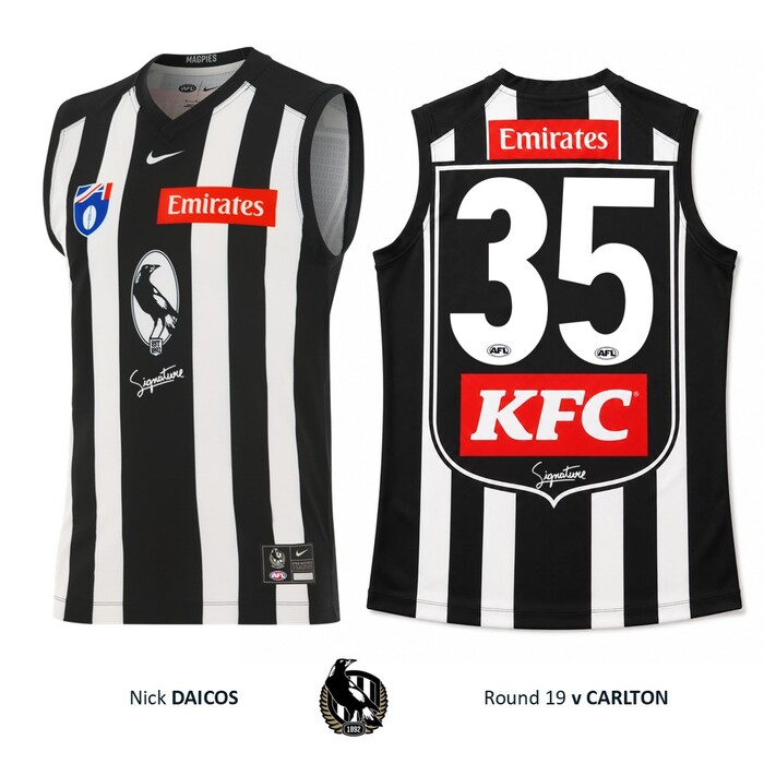 Photo of Nick Daicos #35 Collingwood 2026 Retro Guernsey Guernsey