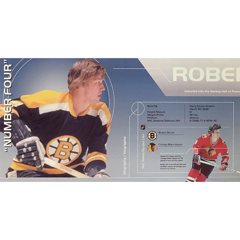 Bobby Orr Legends of Hockey Display Board Once on Exhibit at the Hockey