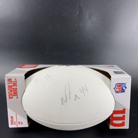 NFL - Dolphins Garrett Nelson Signed White Composite Football