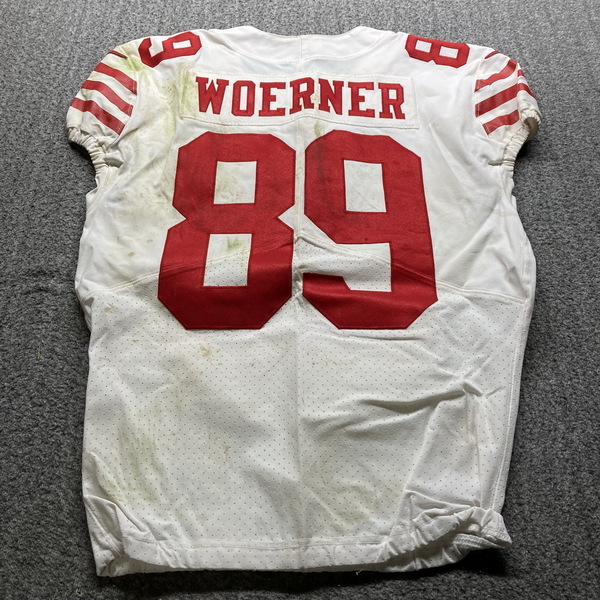 International Series - 49ers Charlie Woerner Game Worn Jersey (11/21/22)...