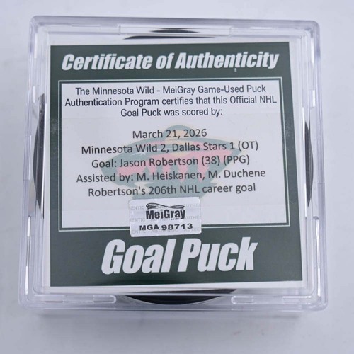 Image of Robertson, Jason - Dallas Stars - March 21, 2026 at Minnesota Wild (Wild's 25th Anniversary Logo)