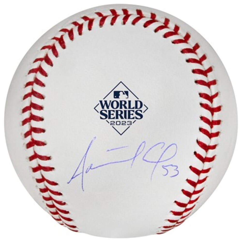 大活躍！Adolis Garcia 直筆サイン　アドリス•ガルシア　auto Adolis Garcia Autographed 2023 World Series Logo Baseball | MLB