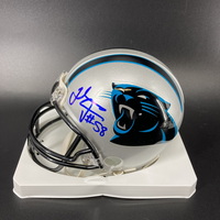 Panthers - Thomas Davis Signed Mini Helmet
