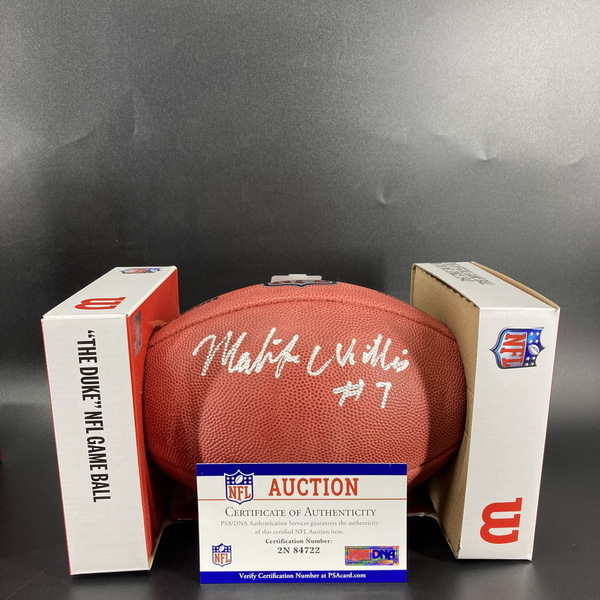 NFL - PAckers Malik Willis Signed Authentic Football