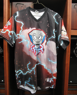 #7 CJ Rodriguez Size M Lansing Lugnuts - Lansing Lugnuts Defenders of the Diamond Jersey