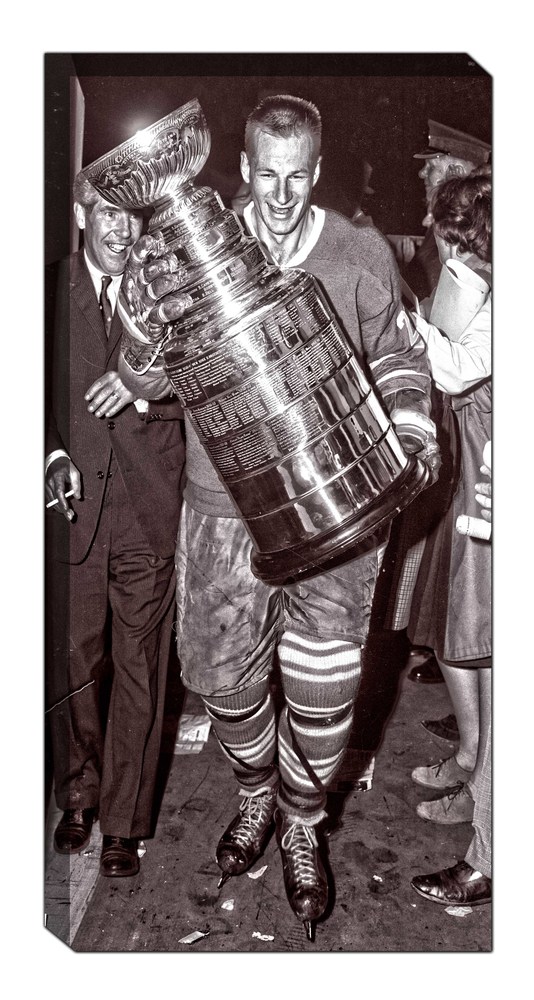 Eddie Shack - Unsigned 14x28 Canvas Leafs