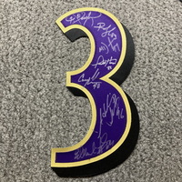 NFL - Ravens Multi Sign Jersey Number Signed By Frank Sanders, Ron Johns...