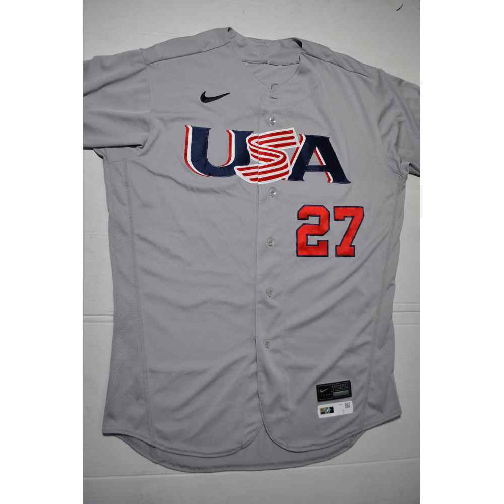 2023 World Baseball Classic - Game-Used Jersey - USA - Mike Trout