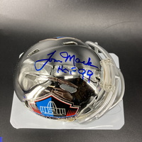 HOF - Rams Tom Mack Signed Chrome HOF Mini Helmet