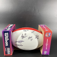 Red Cross - Chiefs Multi Sign Super Bowl 57 Panel Ball With 7 Signatures...