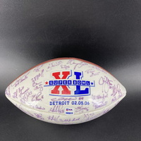 NFL - Seahawks Multi Sign Super Bowl XL Commemorative Panel Ball Signed ...