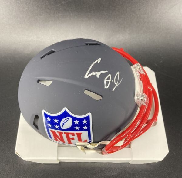 NFL - Eagles Cooper Dejean Signed Blue Shield Mini Helmet