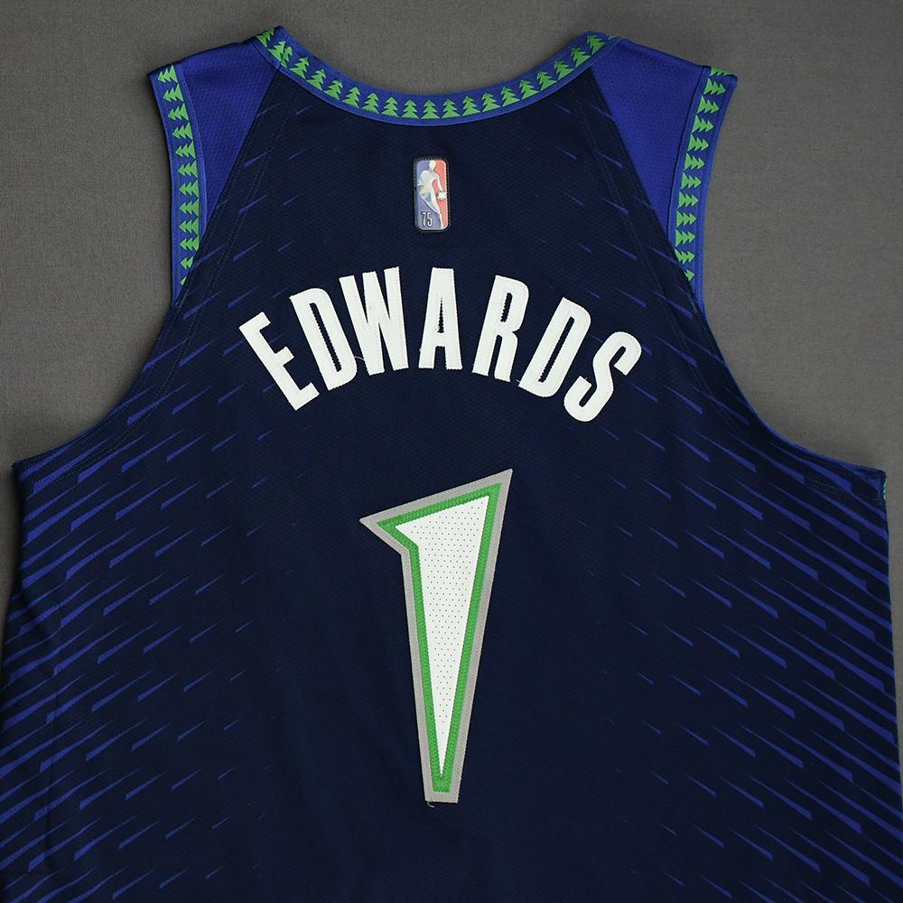 Anthony Edwards Minnesota Timberwolves GameWorn City Edition