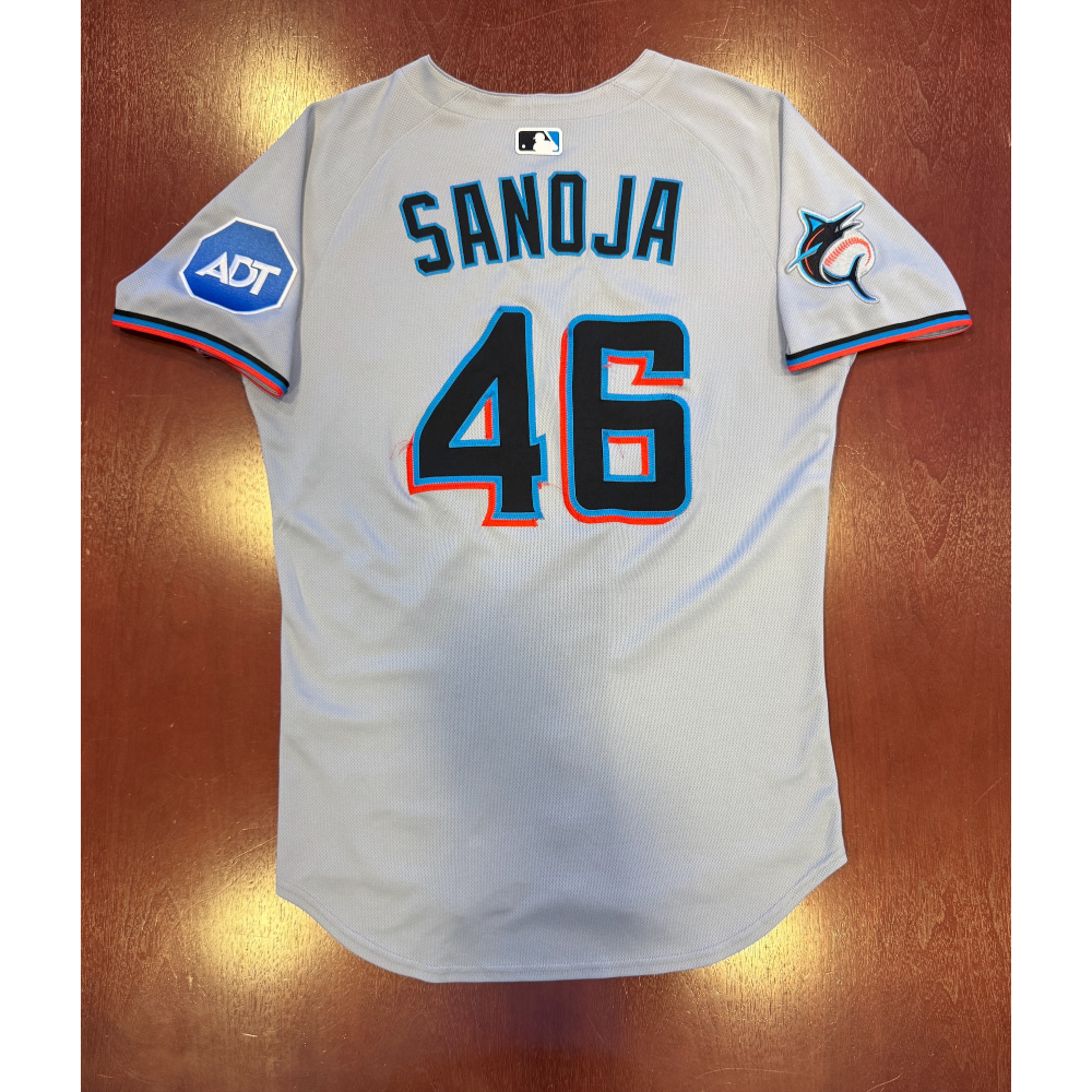 Javier Sanoja Game-Used Road Jersey from 2025 Season *First