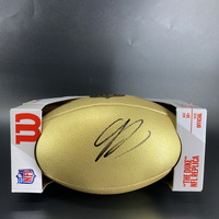 NFL - Bengals Jermaine Burton Signed Gold Composite Football