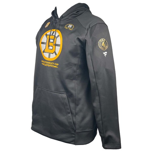 Photo of Team-Issued 2026 Playoffs Player-Worn Fanatics Bruins Hoodie - Henri Jokiharju