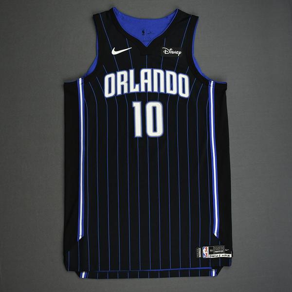 Image of Evan Fournier - Orlando Magic - Kia NBA Tip-Off 2019 - Game-Worn Icon Edition Jersey