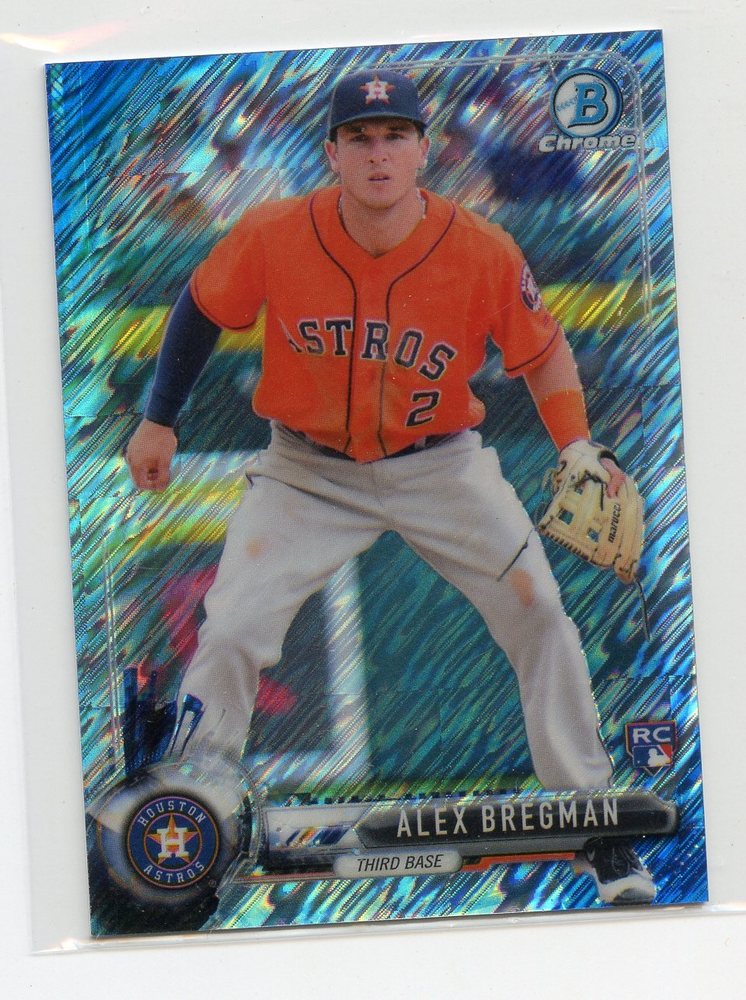 2017 Bowman Chrome Mini Blue Shimmer Refractors #75 Alex Bregman 044/150