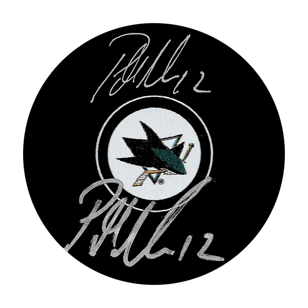 Patrick Marleau Autographed San Jose Sharks Puck - Signed Twice